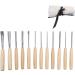 Premium 12-Part Wood Carving Tools Set | Wooden Handle Steel Chisels for DIY & Handicrafts - Buy Online on GoSupps.com