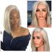 Lace Front Wig Bresilienne - 12 Inch Blonde Straight Bob Wig | Silky Brazilian Remy Hair for Black Women - Buy Online on GoSupps.com