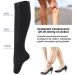 WGE Compression Socks for Men & Women - Stretchy Zipper Leg Support Open Toe Knee Highs Black - Best for Comfort & Style - Buy Online on GoSupps.com