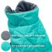 Docio XL Turquoise Dog Winter Coat - Padded Jacket with Crawl Bag for Small Dogs - Buy Online on GoSupps.com