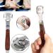 Multifunctional Wooden Handle Foot Scraper Set - Stainless Steel Dead Skin Removal for Cracked Feet Care - Buy Online on GoSupps.com
