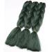 Dark Green Jumbo Braids Hair Extension - 3pcs 24inch 100g/pc for Box Braiding - Buy Online on GoSupps.com