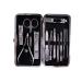 Manicure Kit Built in Nail File Personal Care Manicure Pedicure Set Portable Nail Clippers Family Use 12 Pieces Man Black Nail Clippers Kit