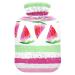 Heat bottle with cover 1 l of durable warm-up bag for hand feet shoulder and neck pain cramps heating press and heat therapy patterns made of watercolor water melon on colorful striped
