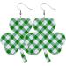 FEYLIE Earrings - 8 Pairs Irish Shamrock Dangle Earrings | Clover Pendant Hook Jewelry for St. Patrick's Day Celebration - Buy Online on GoSupps.com