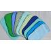 Set of 5 Blue and Green 2 Ply Solid Color Flannel 8x8 Inches Little Wipes - Buy Online on GoSupps.com