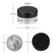 Accmor 100pcs 3g Empty Sample Containers with Lids - Cosmetic Jars + 5 Mini Spatulas - Buy Online on GoSupps.com