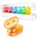 Weekly Pill Organizer 7-Day XXL Large Pill Organizer Cute and Colorful Pillbox Detachable Pill Box with Clear Lids for Vitamin Medicine Supplement Fish Oil