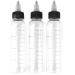 QOCO 3PCS Hair Oil Applicator Bottle 110ml Squeeze Oil Applicator Bottle for Hair Dye Nozzle Bottle with Tip Squeeze for Salon Hair Care Hair Coloring Paint Art Glue