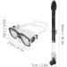 Janzoom Adults Snorkel Set - Tempered Glass Goggles, Adjustable Buckle, Dry Top Snorkel Tube - Ideal for Diving - Black - Buy Online on GoSupps.com