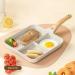 Kahdsvby Durable Multipurpose Fried Egg Pan Aluminum Alloy Frying Pan 3 in 1 Steak Breakfast Pan Cooking Pan Kitchen Utensils - Buy Online on GoSupps.com