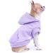 Frienperro 100% Cotton Small Dog Hoodie - Winter Warm Pet Sweatshirt for Chihuahua, Teacup Yorkie, Small Dogs - Purple X-Small - Buy Online on GoSupps.com