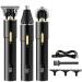 Hair Clippers 3 in 1 Metal Housing Professional Hair Trimmer for Grooming Rechargeable LCD Electric Beard Trimmer for Eyebrow Nose Ear