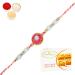 Ghasitaram Gifts Rakhi for Brother Rakhis Online - Rm- 654 Premium Rakhis with 200 GMS of Besan Barfi Rakhi Set with 200 gms of Besan Barfi