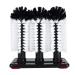 3 Brushes Bar Glass Washer Bar Glass Cups Washer for Sink 3 Way Glass Washing Brushes with Suction Cup Base