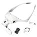 Headband Magnifier with Light Handsfree Reading Magnifier Glasses Magnifying Glasses with 2 Light + 5 Detachable Lenses for Reading Jewelry Loupe Electronic Repair (1)