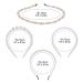 Yolev Faux Pearl Headband Set - 4 Piece Women's Hair Accessories for Weddings Birthdays & Valentine's Day - Buy Online on GoSupps.com