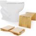 Squatty Potty Oslo Folding Bamboo Toilet Stool - 7 Collapsible Bathroom Stool for Kids and Adults, Brown - Buy Online on GoSupps.com
