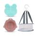 VOVCIG 3pcs Makeup Brush Cleanser Mat & Hanging Drying Net Foldable Silicone Makeup Brush Cleaner Brush Cleaning Pad with Mesh Drying Rack Basket Portable Washing Tools for Makeup Sponge Powder Puff