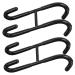 TOPPERFUN 2pcs Door Hook Wall Hanger Hooks Black Hooks Entryway Hook Hanging Hook Storage Hanging Door 12X5CM Black