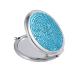 Lurrose Travel Mirror Bling Compact Mirror Round Folding Mirror Double- sided Cosmetic Mirror Portable Pocket Mirror Rhinestone Mirror for Travel and Home Use (Sky Blue) Small Mirror Sky-blue
