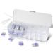 Vordrassil P-80 contact lens organizer with remover and tweezers disposable contact lens dispensers transparent plastic box for all brands daily lenses (white) white/opulent garden