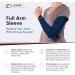 Shop Copper Compression Arm Sleeve - Copper Infused Full Arm Brace for Pain Relief in Tennis Elbow Arthritis and More - Navy L - Buy Online on GoSupps.com