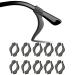 10 pairs anti -slip glasses brick soft glasses ear brick bruise brick bracket feast holder ear grip hook silicone masking holder for glasses black