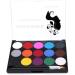 Face Painting Kit for Kids 15 Colors Non-Toxic Professional Quality Palette Body Face Painting Supplies with 2 Brushes for Kids Adults Party Cosplay