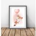 artpin Poster Set for Children's Room | 3 Pictures - Old Pink Balloon Rainbow Fox | Baby Room Decor for Girls - Buy Online on GoSupps.com