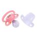 LittleForBig Adult Size Pacifier Set - Large Shield Pink Teddy Bear & Blue Fox | Generation II - International Shipping Available - Buy Online on GoSupps.com
