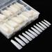 TOPHOWER Extra Long Coffin Nail Tips - 240 Pcs XXL Ballerina Nails for Salons and DIY Nail Art - Natural Coffin Shaped Acrylic False Nails with Box - Buy Online on GoSupps.com