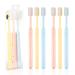 9 Pcs Extra Soft Toothbrushes for Adults 0.12 mm Soft Bristle Tooth Brush with Individual Head Covers Manual Toothbrushes for Sensitive Teeth (Blue Orange and Pink 0.12 mm) Blue Orange and Pink 1 Count (Pack of 9)