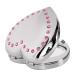 MiniPortable Compact Metal Cosmetic Mirror Elegant and Stylish Heart Shaped Mirror Portable Compact Metal Cosmetic Mirror Elegant and Stylish Heart Shaped Mirror 1X/2X Magnifying (Heart Silver)