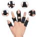 Adjustable Finger Support Brace - 2-Piece Finger Rails & 5-Piece Protection for Sprains Arthritis & Swollen Fingers - Lollanda - Black - Buy Online on GoSupps.com