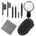 9 Pieces Hearing Aid Amplifier Cleaning Tools, Hear Aid Brushes Earbuds Headphones Cleaner Brush Magnifier Kits