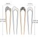4pcs U-Shape Hairpins Alloy Shell Retro Hair Chopsticks U-shaped Hair Sticks Hair Forks for Women Girls - Buy Online on GoSupps.com