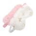 Housoutil Washable Eye Mask 2pcs Double Side Sleep Mask White Short Plush Cover Travel Double Sided Lightweight Eye Cover