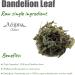 Dried Dandelion Leaves ( ) Loose Dandelion Tea Taraxacum Officinale Dried Dandelion Leaves for Brewing Traditional Tea Ingredient 35g - Buy Online on GoSupps.com