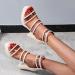Buy XTZYGLFD Zipper Sandals - Fashion High Heels for Women Chunky Summer Footwear in Beige Size 5.5 UK - Shop Internationally - Buy Online on GoSupps.com