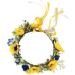Dazzling Sunflower and Eucalyptus Flower Crown for Pregnancy and Bridal - Photo Prop in Sunflower Yellow and Royal Blue - Buy Online on GoSupps.com