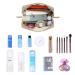 Large Vegan Leather Makeup Bag Zipper Pouch Travel Cosmetic Organizer - Brown - Buy Online on GoSupps.com
