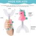 RZM Kids U-Shaped Cartoon Toothbrush | Soft Silicone Brush Head | Age 2-6 Years | 360 Oral Cleaning Design | Pink - Buy Online on GoSupps.com