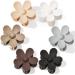 Flower Hair Clips 6PCS Flower Claw Clips Cute Hair Claw Clip Daisy Clips Matte Large Claw Clips Strong Hold Jaw Clamps Thick Hair Accessories Thin Hair Claw 6 Color for Women Girl Gift C: White  Grey  Black  Khaki  Coffe...