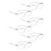 LUR READING GLASSES 6 Pack Spring Hinge Comfort Plastic Readers (Clear) 6 Transparent 2.0 x
