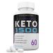 Advanced Keto 1500 Pills Includes Apple Cider Vinegar goBHB Exogenous Ketones Advanced Ketogenic Supplement Ketosis Support for Men Women 60 Capsule 60 Count (Pack of 1)