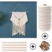 152pcs Macrame Kit for Beginners - 3mm x 220yards Natural Cotton Cord with Supplies for Macrame Plant Hanger - Wooden Beads, Rings, Sticks, Metal Rings - Buy Online on GoSupps.com