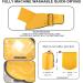 Waterproof Greyhound Raincoat - Lightweight Whippet Coat for Medium Large Dogs - S Yellow - Buy Online on GoSupps.com