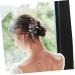 MAGICLULU Artificial Pearl Headdress Rhinestone Hair Accessories Elegant Photo Props Flower Design Hair Comb Bridal Hair Decoration - Buy Online on GoSupps.com