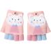 Toddler Kids Puppy Flip Top Gloves - 3-8 Yrs - Cat/Pink - Buy Online on GoSupps.com